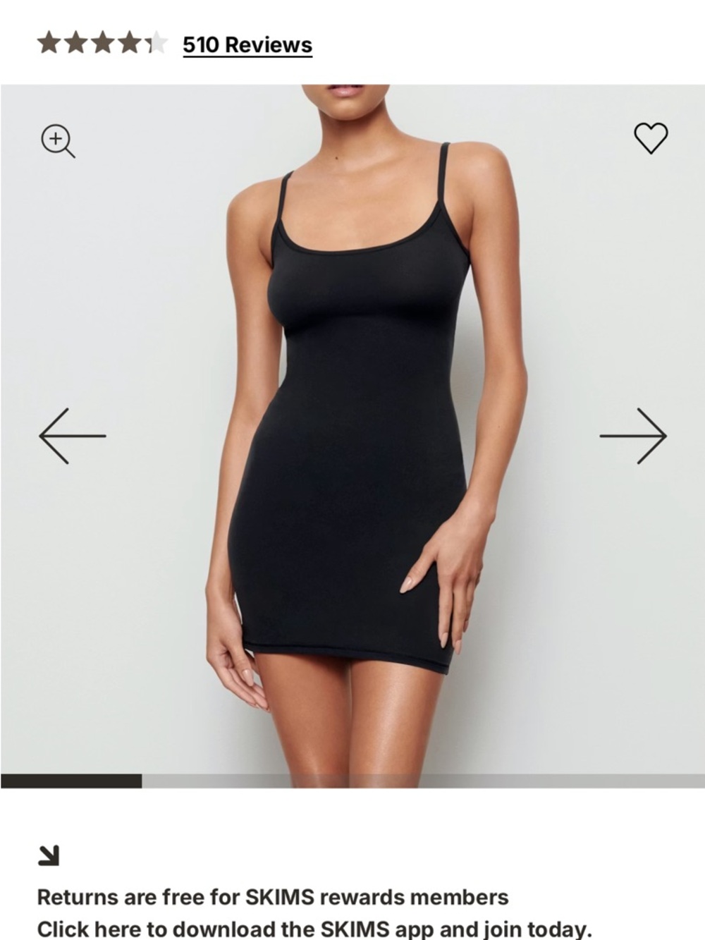 Skims mini Slip Dress with Thin Adjustable Straps
